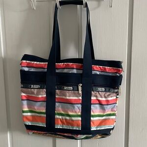 LeSportsac Striped Tote Bag